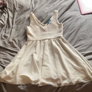 White skater dress